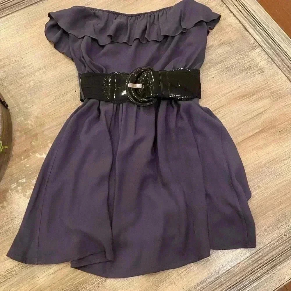 Gray strapless dress/tunic